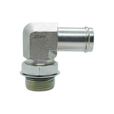 Low-Pressure Hose Tail - UNO Male - 90° Compact Elbow - Crimp-On