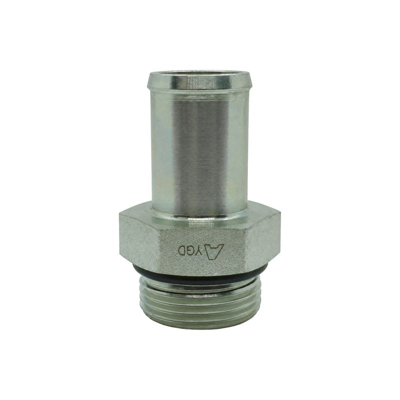 Low-Pressure Hose Tail - UNO Male - Straight - Crimp-On
