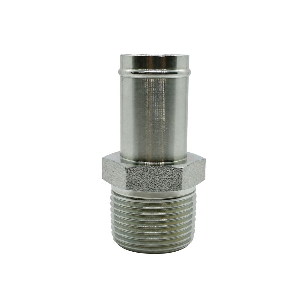 Low-Pressure Hose Tail - BSPT Male Tapered - Straight - Crimp-On