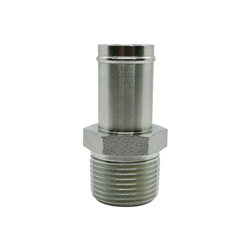 Low-Pressure Hose Tail - BSPT Male Tapered - Straight - Crimp-On