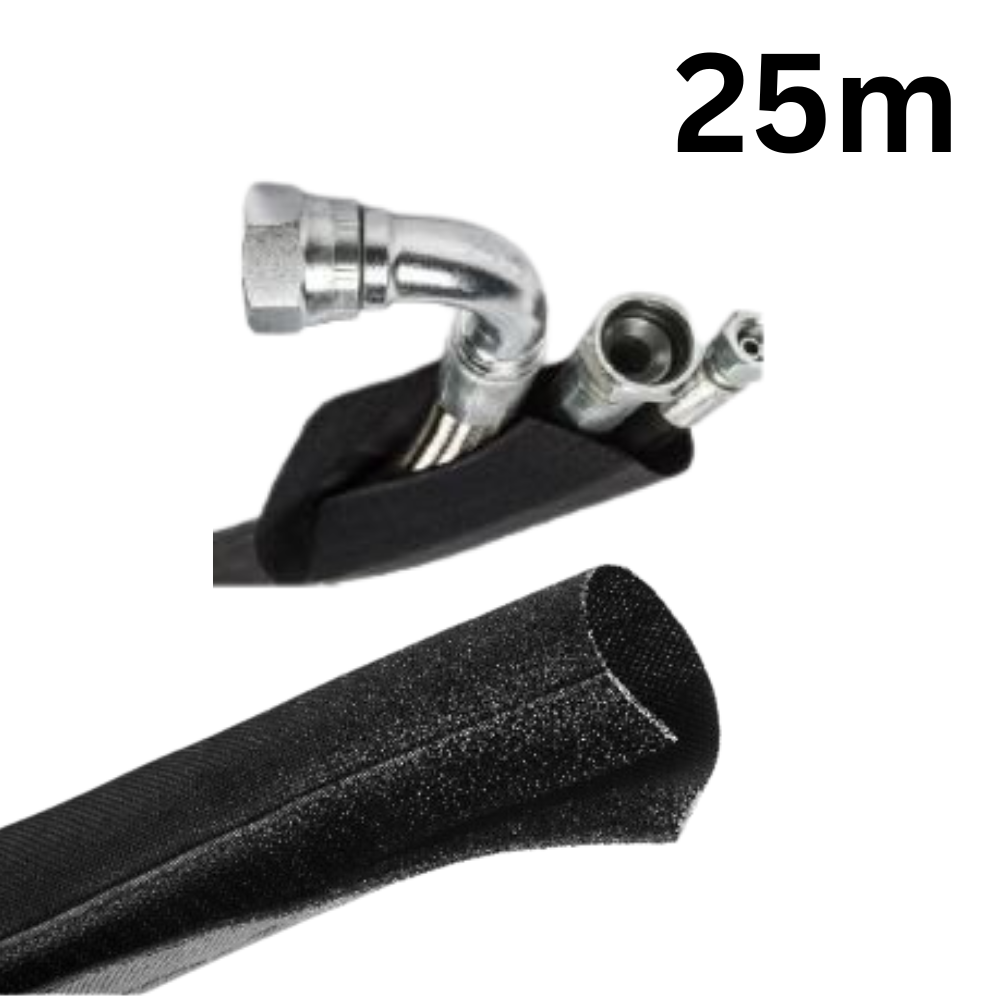 Hydraulic Hose Burst Sleeve with Velcro Easy Install Without Disconnect.
