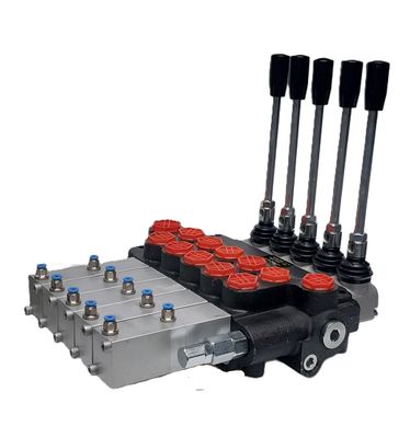 Remote Controlled Pneumatically actuated 5 spool hydraulic valve for industrial use or Stabilising Trailers or Motorhomes