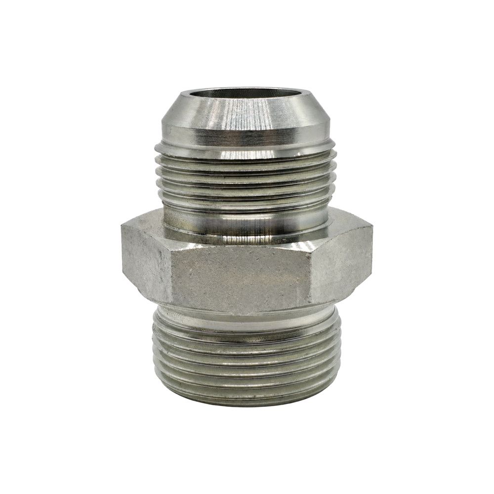 JIC Male x Metric Heavy Male Straight, Size: Adaptor - (09) 9/16" JIC Male x M14 (6S) Metric Heavy Male - Straight