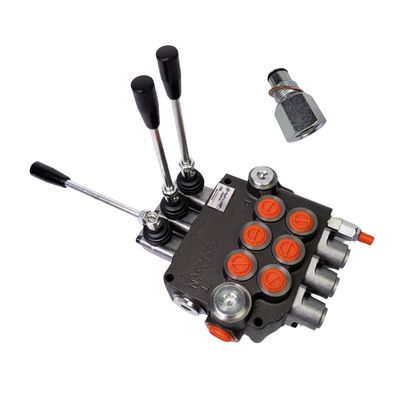 Directional Flow Control Valve BSP Ports 3 Spool 40 Lpm Monoblock EUROPEAN MADE