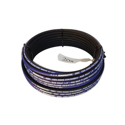 1/4" inch ENGMATTEC Two Wire Hydraulic Hose 20 to 800 metres 5,800 PSI - Wrapped Cover