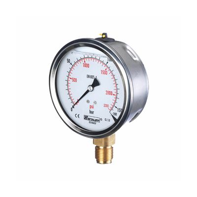 STAUFF SPG Stainless Steel Pressure Gauge 63mm (2.5") Bottom Entry