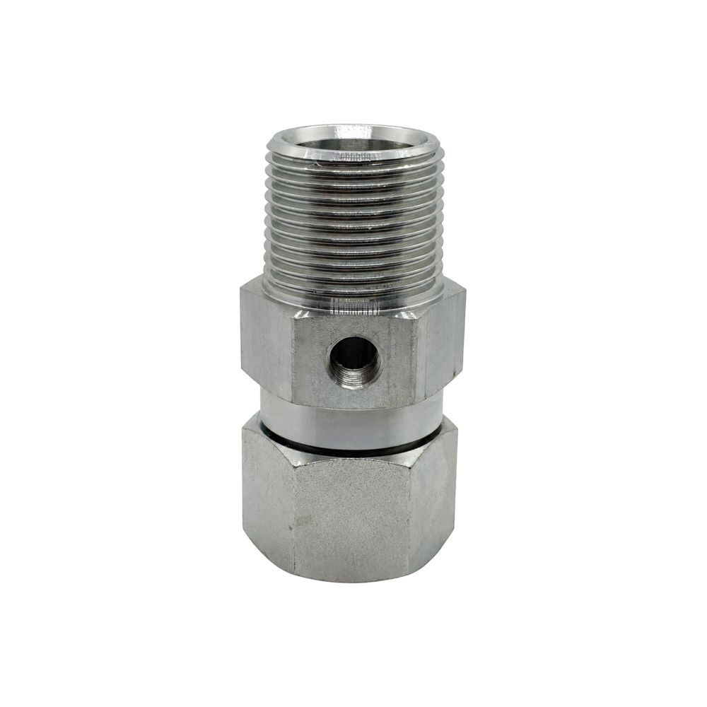 Pressure Testing Tee BSPT M x F with Optional TEST 20 Port Adaptor, Size: Tee Piece - BSP Tapered Male (04) 1/4" x BSP Swivel Female (04) 1/4" x BSP Parallel Female (02) 1/8" - Test Tee