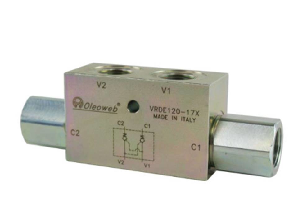 Inline Pilot Check Valve for Cylinder / Stabiliser Legs 4,800 Psi