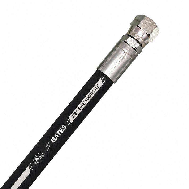Gates 6CR2 Two-Wire Hydraulic Hose Assembly - 9.5 mm (3/8 Gates 6CR2 Two-Wire Hydraulic Hose Assembly - 9.5 mm (3/8") - SAE 100R2AT - Made to Your End-to-End Length