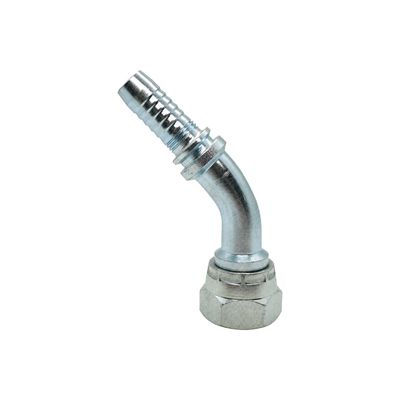 Hose Tail - BSP Swivel Female - 45° Elbow - Two-Piece Crimp-On