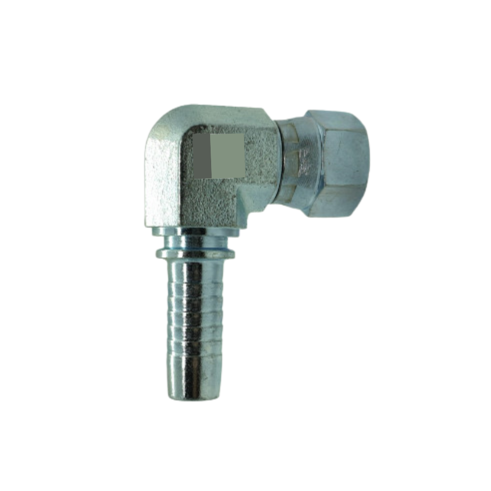 Hydraulic 2 wire Hose Tail Barb JIC Female 90° Compact 1/4" - 1" hose size  7/16" - 1 5/16" - Hydraulic.Online Nationwide Australia
