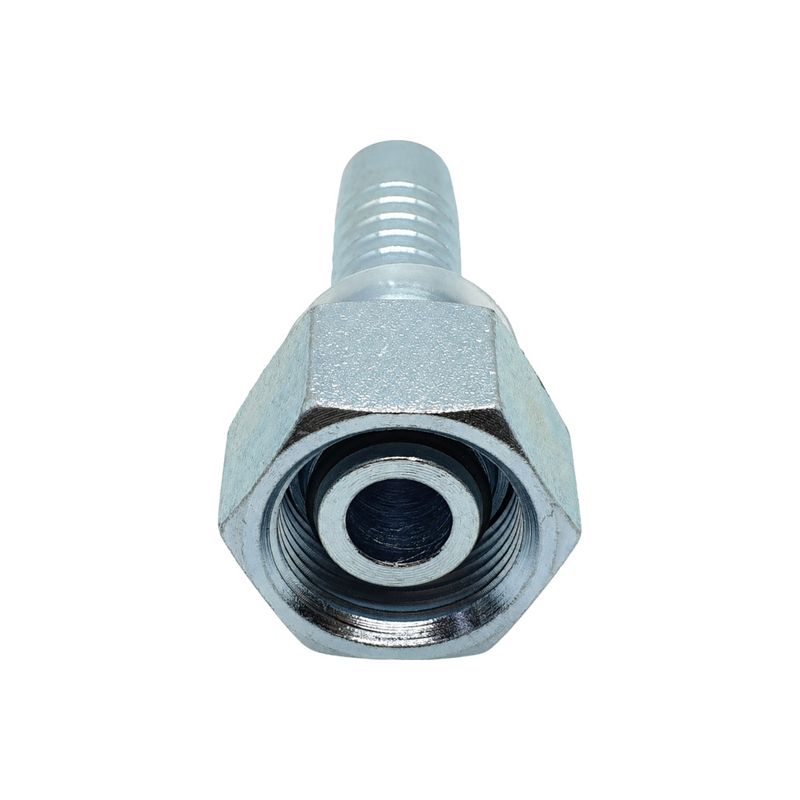 Hose Tail - Metric Heavy DKOS Swivel Female - Straight - Two-Piece Crimp-On Hose Tail - Metric Heavy DKOS Swivel Female - Straight - Two-Piece Crimp-On