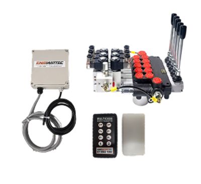 Tilt Tray Electro Hydraulic Remote Control Valve 5 Functions with 3  functions Radio Remote Control flows 80 LPM