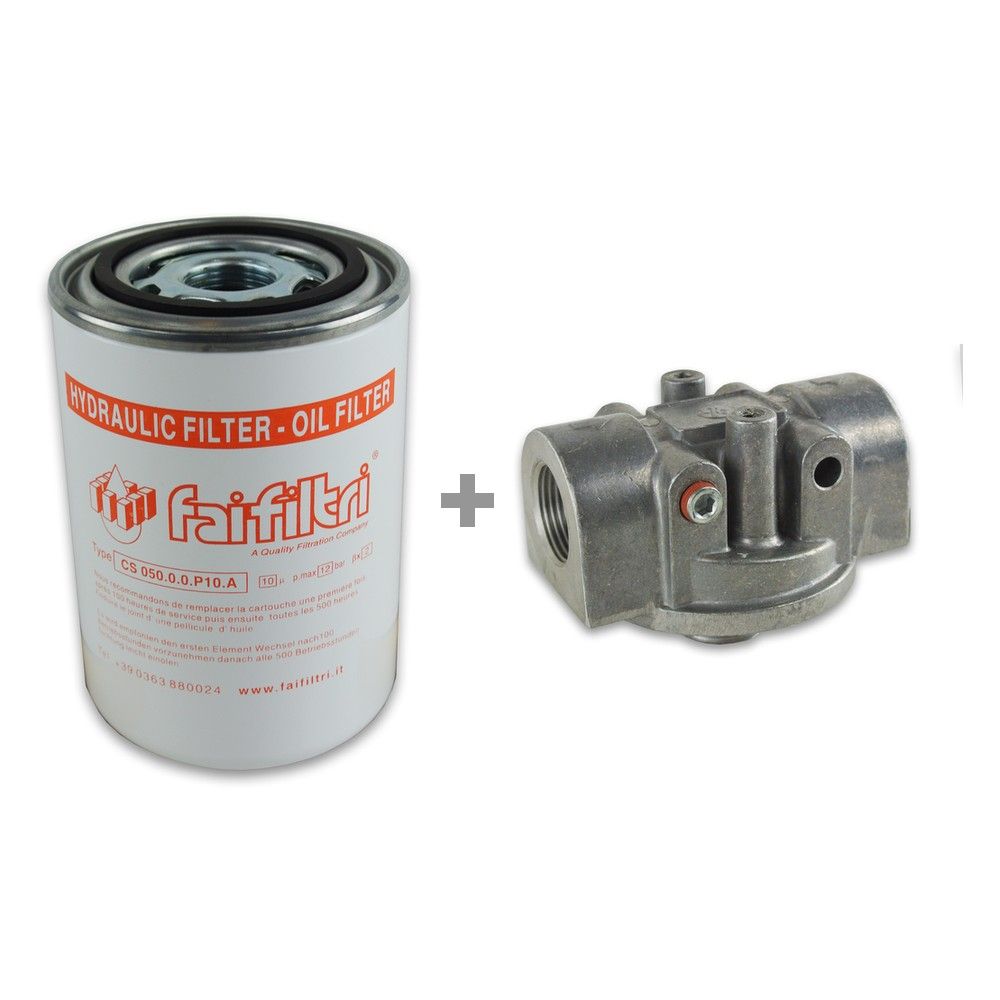 Hydraulic Suction Filter Unit 90 Micron Spin-On – Complete Head + Element, 35-300 LPM, Size / Style: 3/4" BSPP – 4" can – 35 LPM