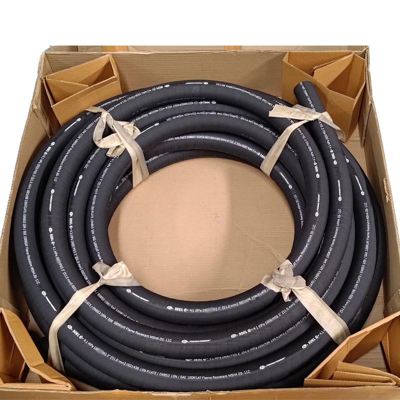 Gates G2 Hydraulic Hose - (30) 2 Gates G2 1.5 inch MSHA flame resistant 100R2SN hydraulic hose for mining and heavy machinery applications
