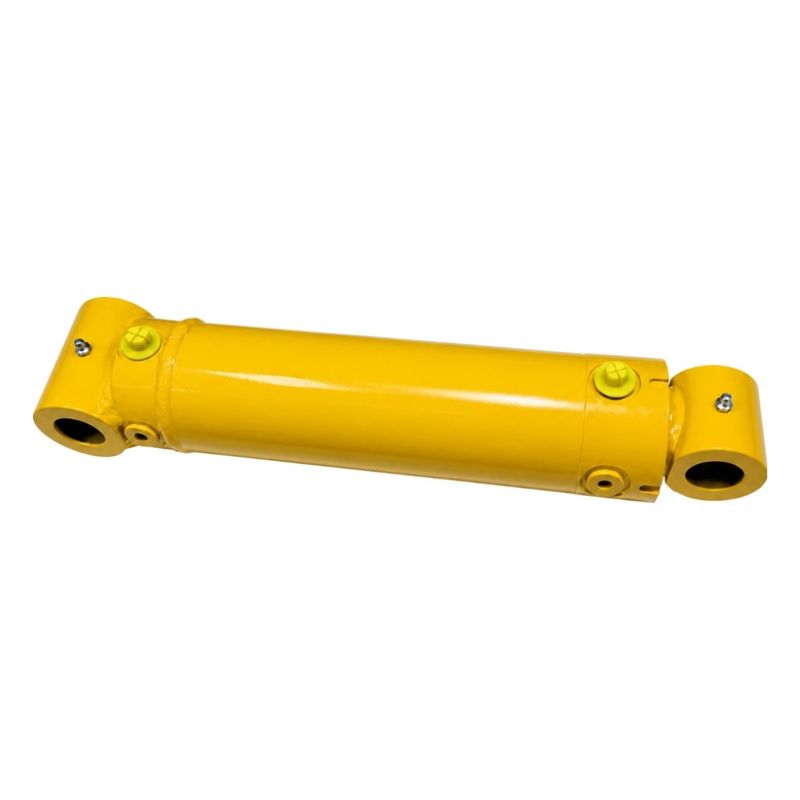 4" Bore Bushed End Hydraulic Cylinder, Gloss Yellow, 8" to 24" Stroke, Double Acting