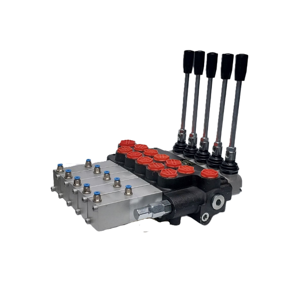 Tilt Tray Air Remote Control Hydraulic Valve 5 Functions with 5 x Air Actuated 80LPM