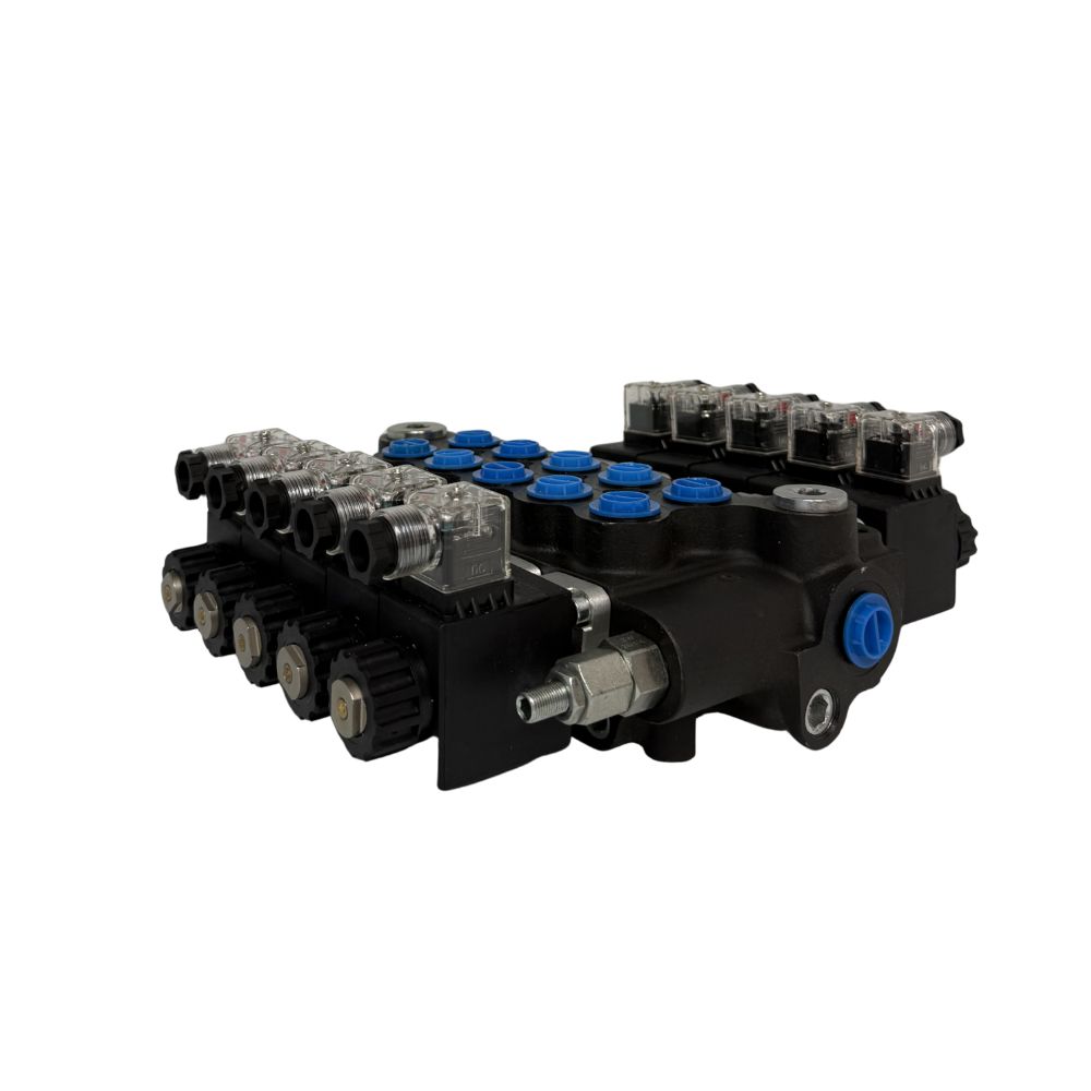 5 spool electro hydraulic valve 24V handleless 80L/min MBV-80-55-EE-24