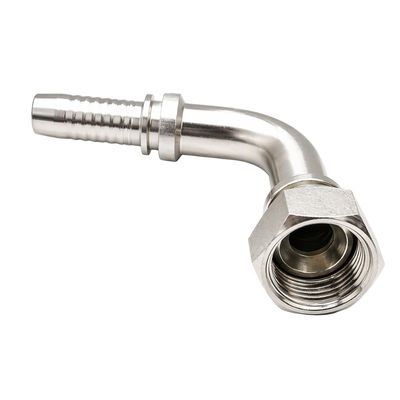Stainless steel 316 JIC female 90 degree hose tail barb hydraulic fitting high pressure