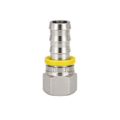 Hydraulic Stainless Steel 316 JIC Female Straight Pushlock Tail Barb Fitting