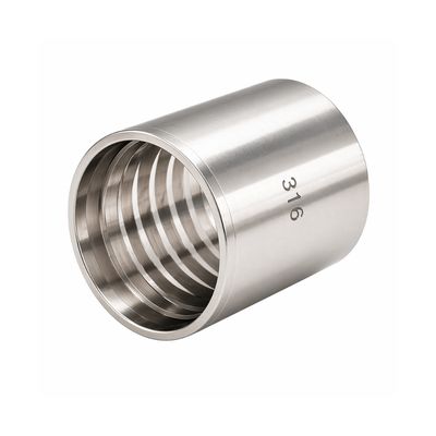 Industrial 316 stainless steel hose ferrule for hydraulic systems