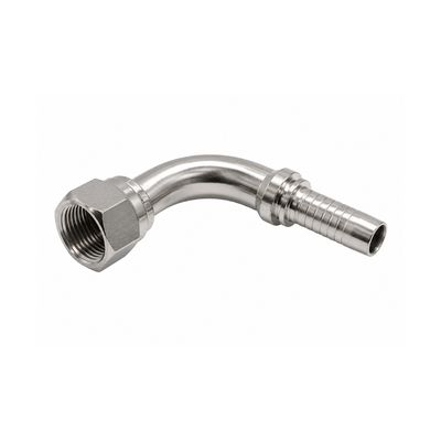 316 stainless steel 90 degree swept ORFS hydraulic hose fitting