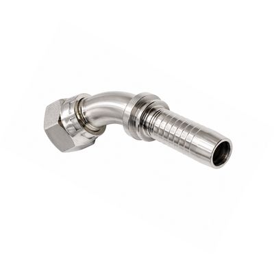 durable ORFS 45 swept hosetail fitting 316 stainless steel