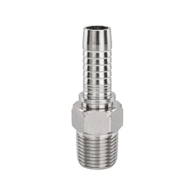 Hydraulic Stainless Steel 316 NPT Male Straight Hose Tail Barb Fitting