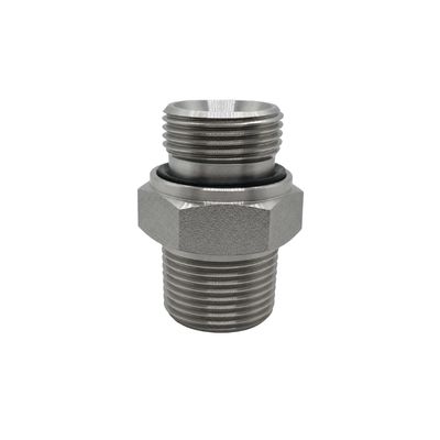 Hydraulic Stainless Steel 316 BSP Parallel Male x BSP Tapered Male Straight - Stainless Steel Adaptor Fitting