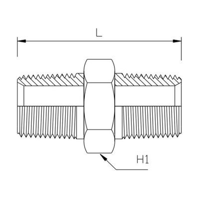 Hydraulic Stainless Steel 316 BSP Tapered Male x Tapered Male Straight - Stainless Steel Adaptor Fitting