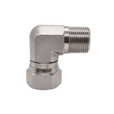 Engmattec 316 stainless BSPT male x JIC female 90 compact adaptor