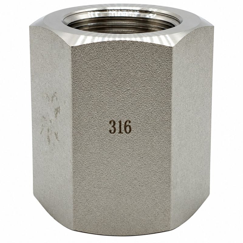 316 Stainless Steel BSP Tapered Female Socket - Straight