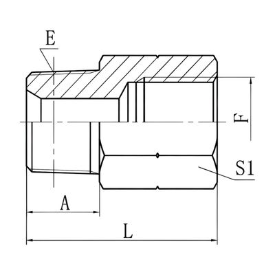 Hydraulic Stainless Steel 316 BSP Parallel Female x BSP Tapered Male - Straight Adaptor Fitting