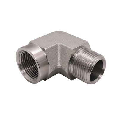Hydraulic Stainless Steel 316 BSP Tapered Female x BSP Tapered Male - 90° Compact Adaptor Fitting