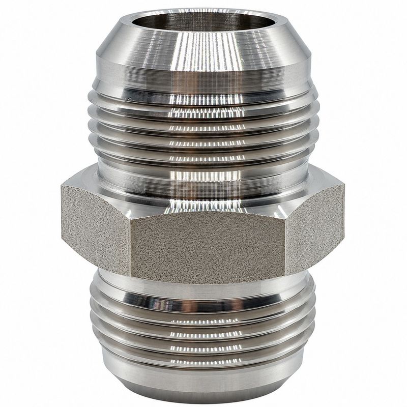 316 Stainless Steel JIC Male x JIC Male - Straight Adaptor