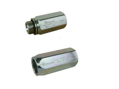 Hydraulic One way / Check Valve allows the flow of oil in only one direction.  