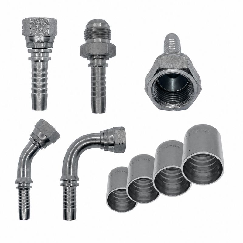 JIC Hose Tail and Ferrule Build Kit - Two Piece Crimp-On - Field, Workshop and Fleet Packs