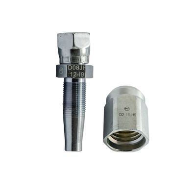 Taipan Hose Tail Reusable JIC Female Straight - With ONE Wire Ferrule