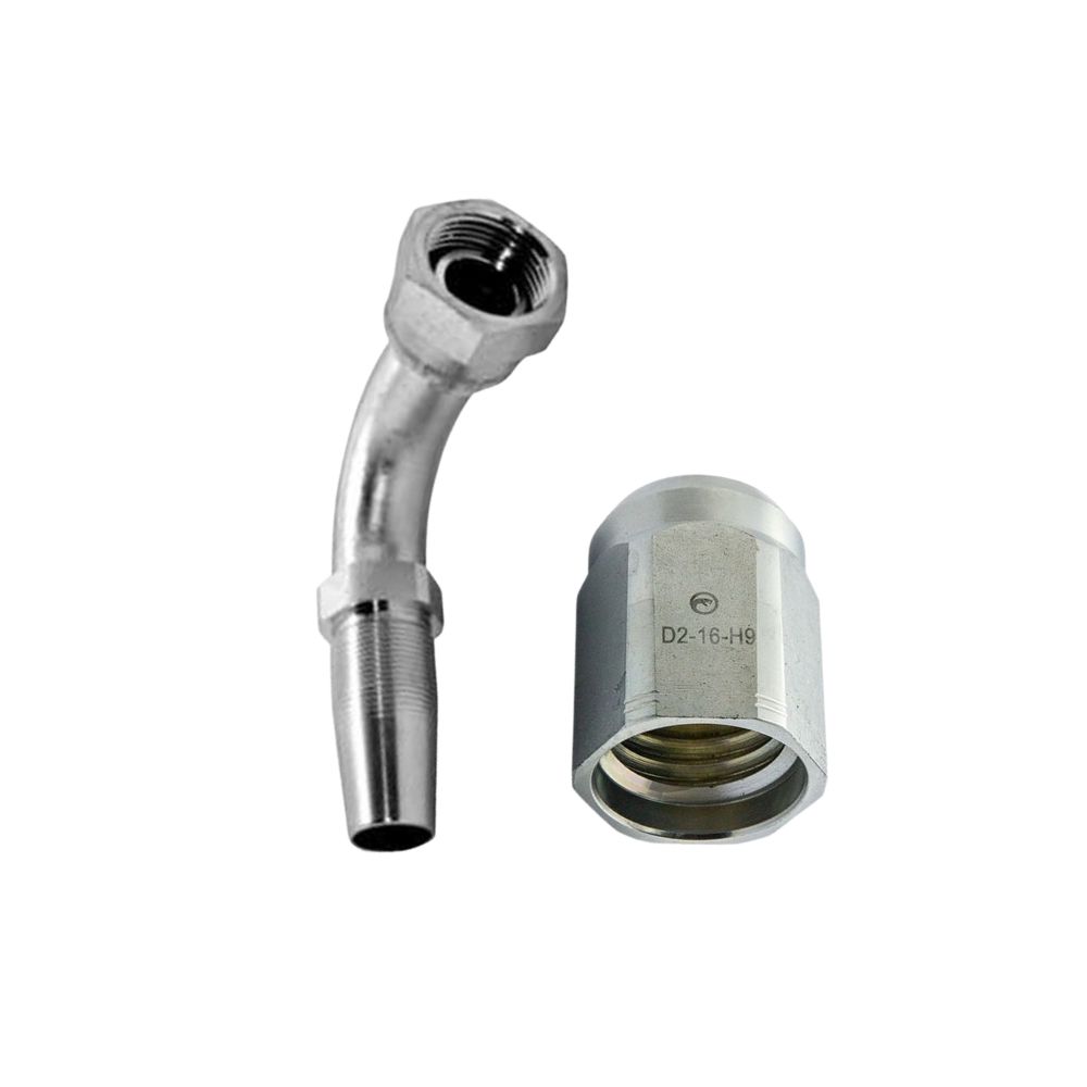 Taipan Hose Tail Reusable BSPP Female 90° Elbow - With ONE Wire Ferrule