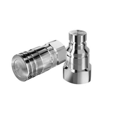 Stucchi FL 316 Stainless Steel Flat Face Coupler - 1/2" Body - 1/2" BSP Female - ISO 16028