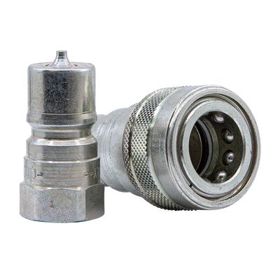 Taipan ISO 7241-B Poppet Couplers DNP PBV1 - 1/4 to 1 Inch BSPP, Steel SS Brass