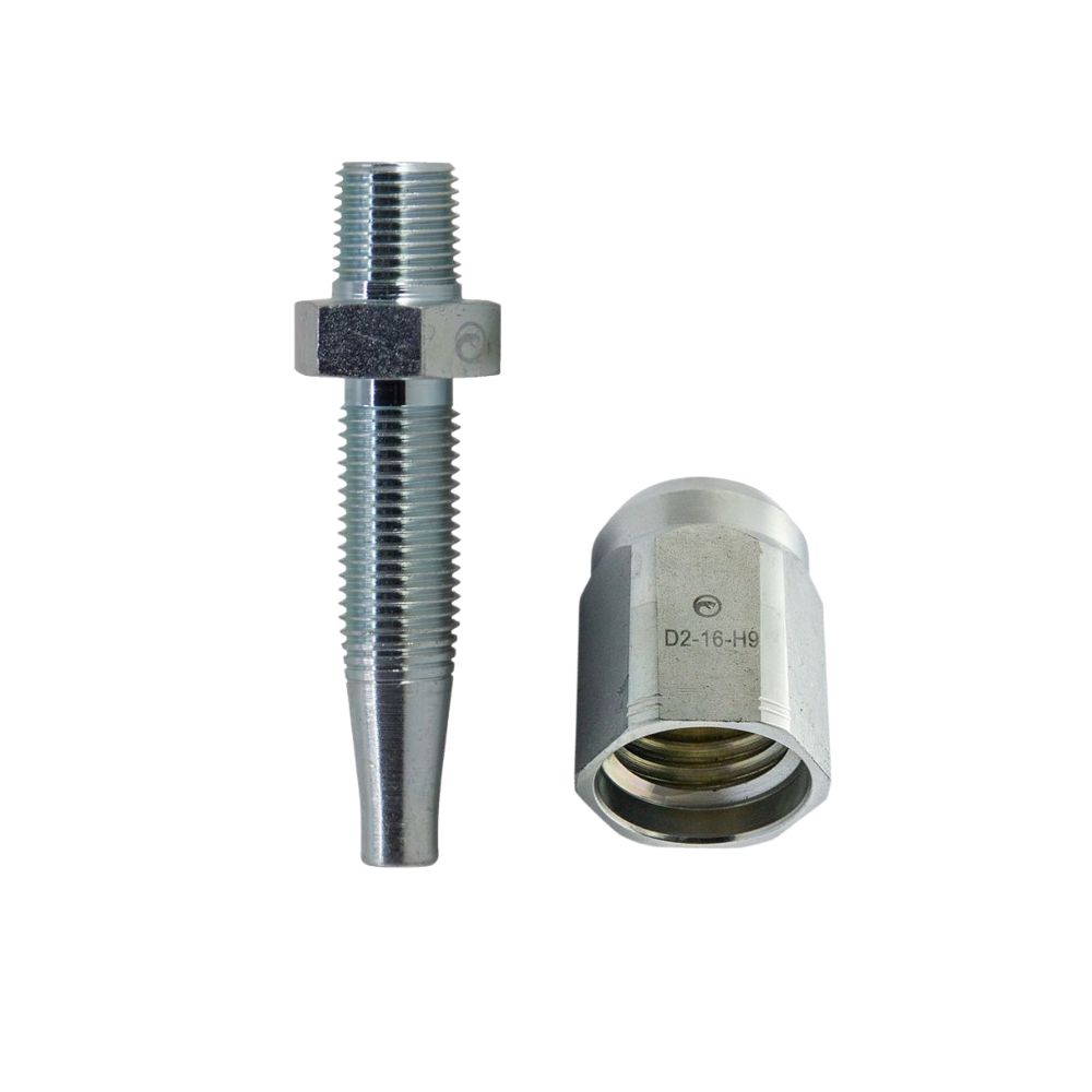 Taipan Hose Tail Reusable BSPT Male Straight - With TWO Wire Ferrule