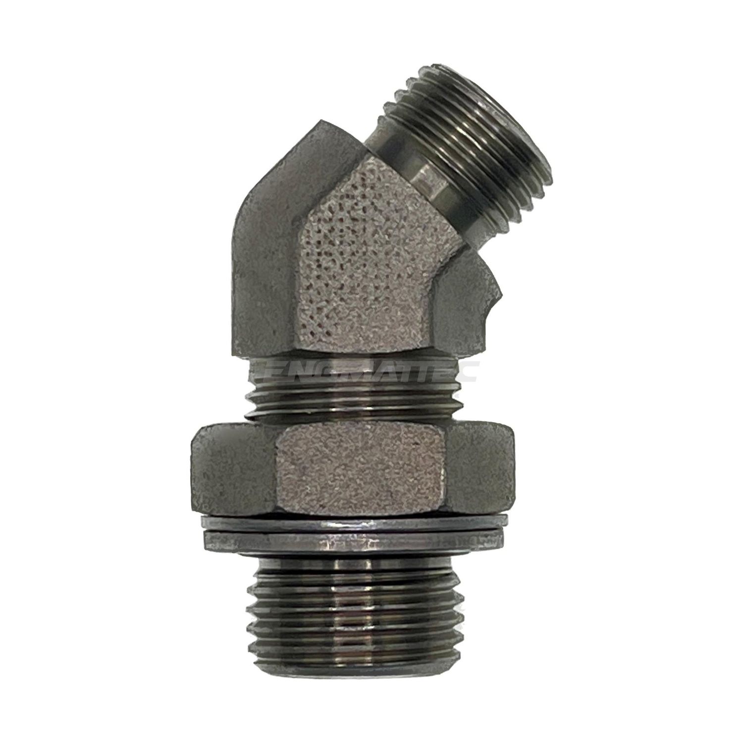 BSP Parallel Male x ORFS Male 45° Compact, Size: Adaptor - (04) 1/4" BSP Parallel Male x (09) 9/16" ORFS Male - 45° Compact