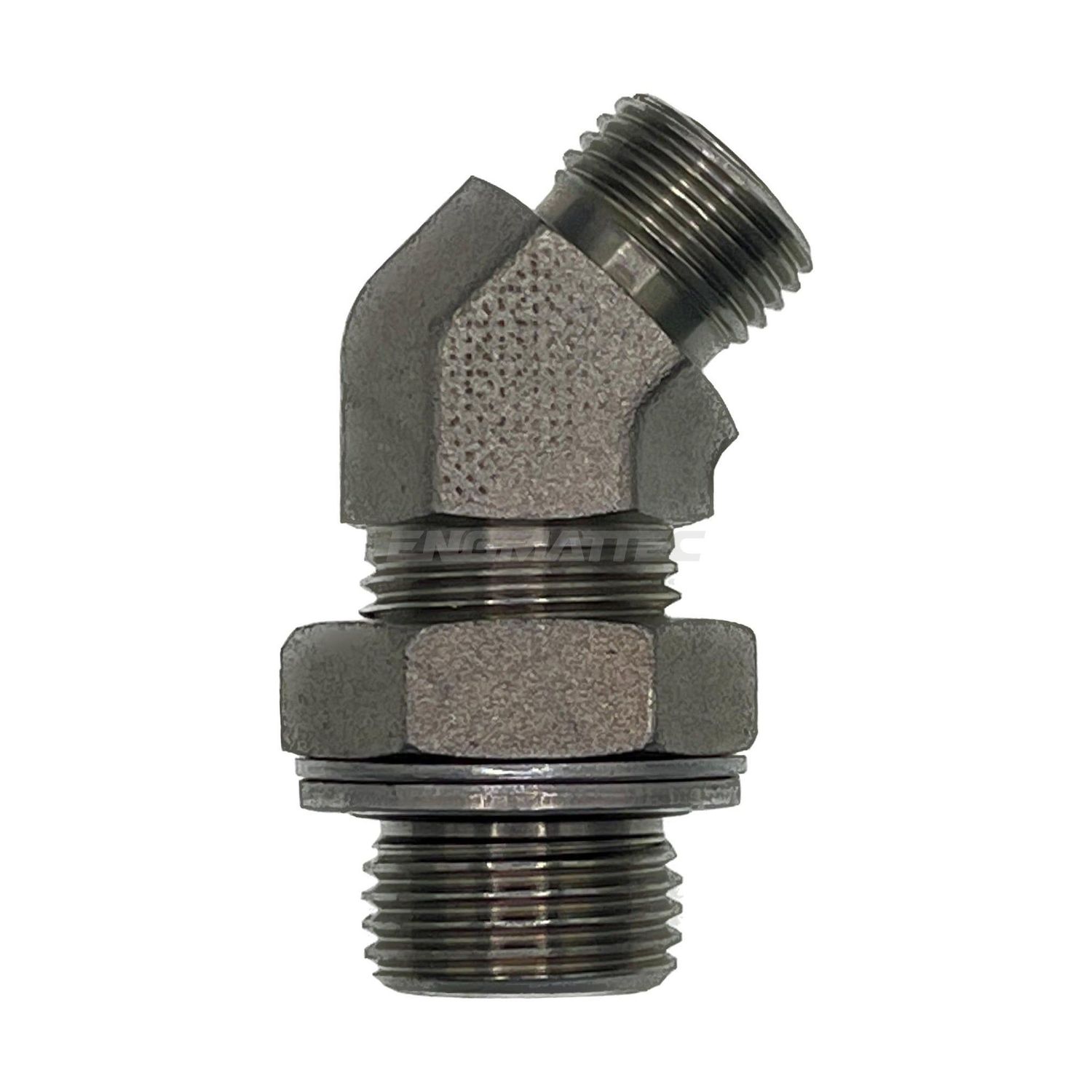 BSP Parallel Male x ORFS Male 45° Compact, Size: Adaptor - (04) 1/4" BSP Parallel Male x (09) 9/16" ORFS Male - 45° Compact