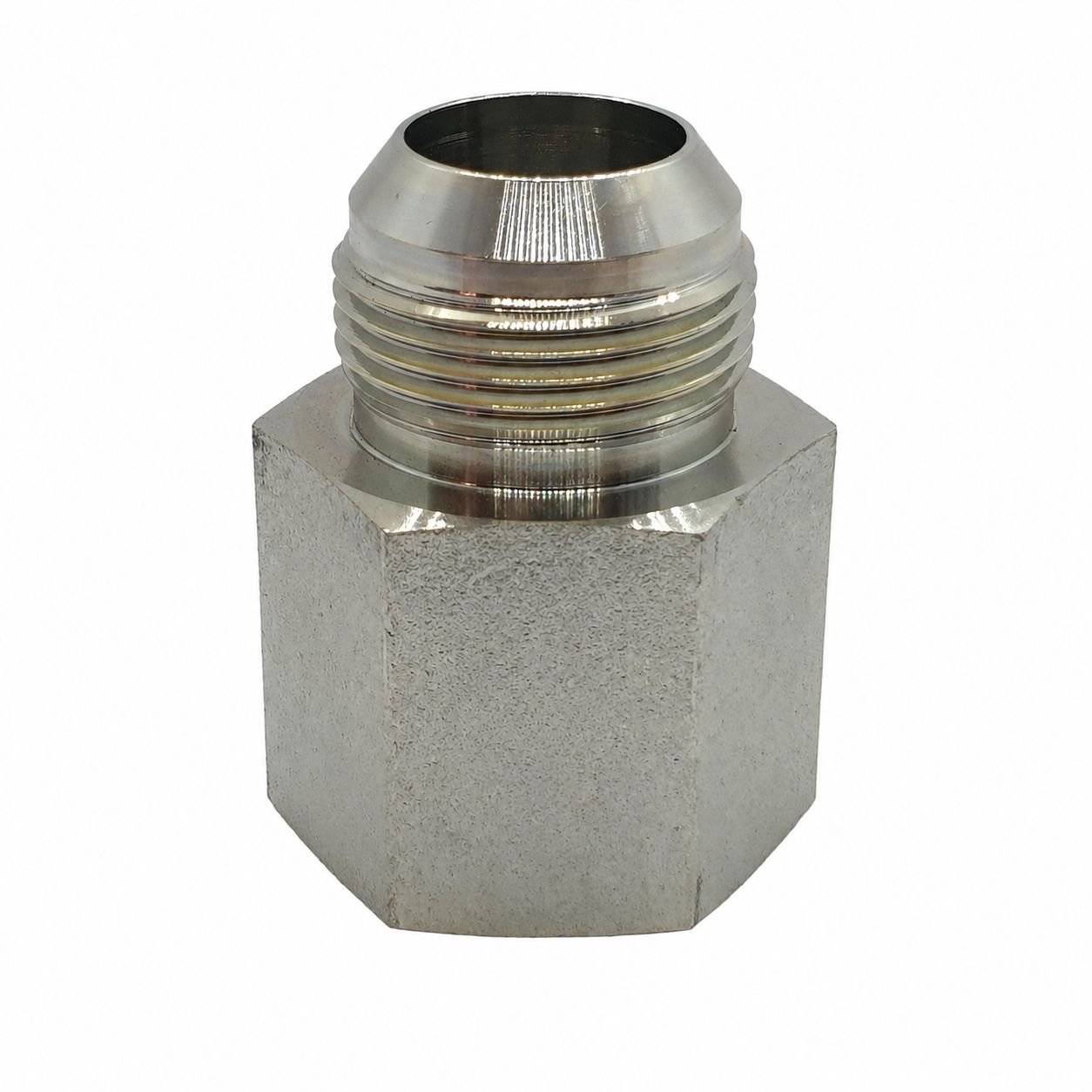 BSP Tapered Female x JIC Male Straight, Size: Adaptor - (02) 1/8" BSP Tapered Female x (07) 7/16" JIC Male - Straight