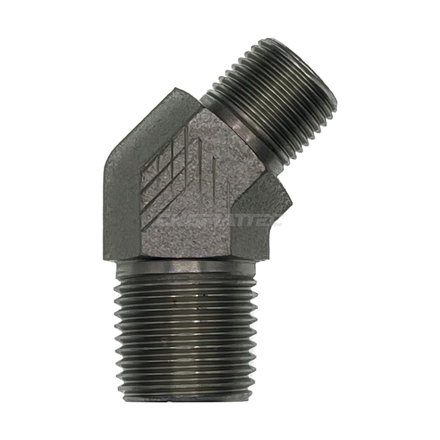 BSP Tapered Male x BSP Tapered Male 45° Compact, Size: Adaptor - (02) 1/8" BSP Tapered Male x (02) 1/8" BSP Tapered Male - 45° Compact