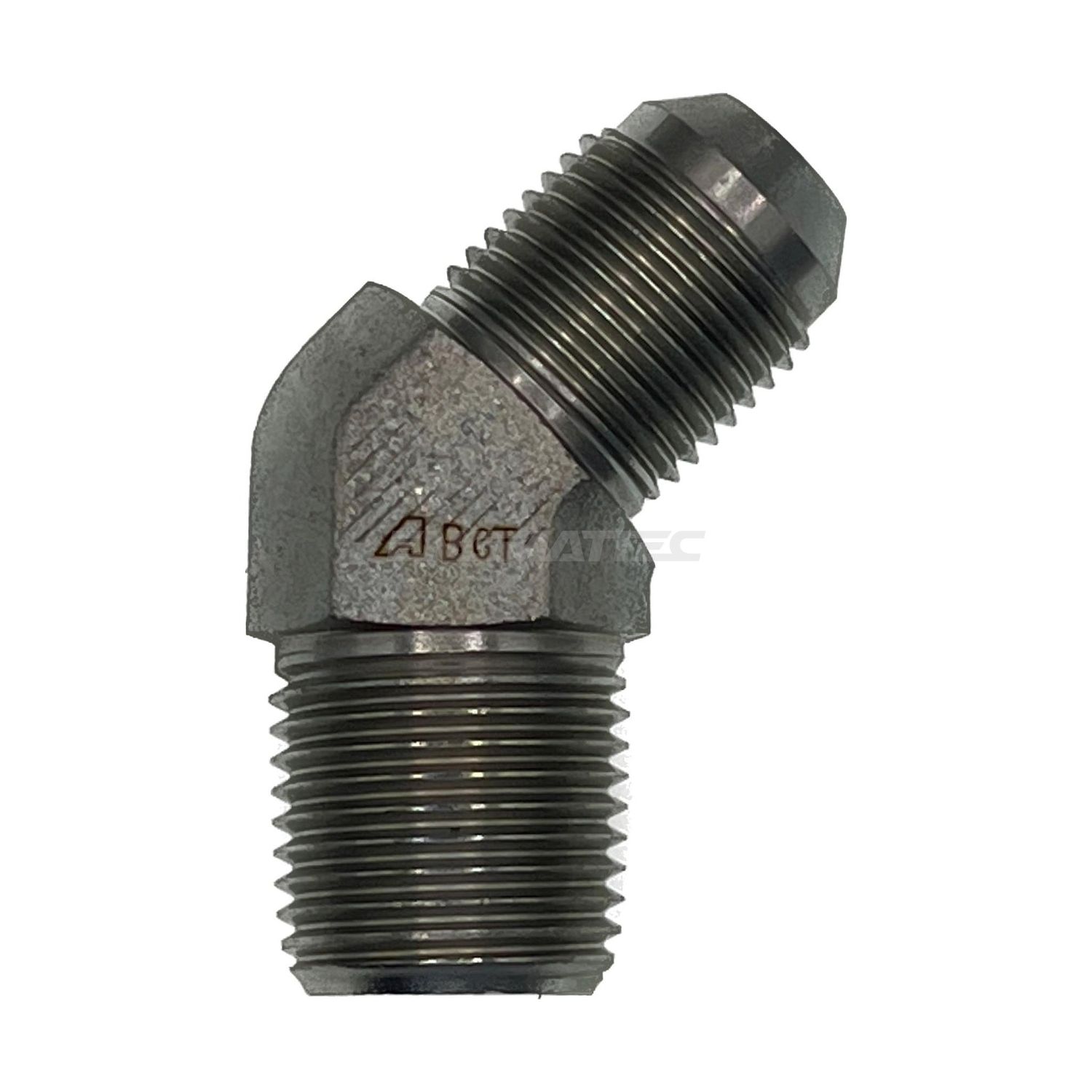 BSP Tapered Male x JIC Male 45° Compact, Size: Adaptor - (02) 1/8" BSP Tapered Male x (07) 7/16" JIC Male - 45° Compact