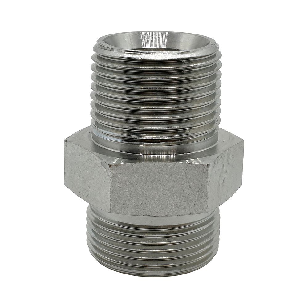 BSP Tapered Male x Metric Heavy Male Straight, Size: Adaptor - (04) 1/4" BSP Tapered Male x M14 (6S) Metric Heavy Male - Straight