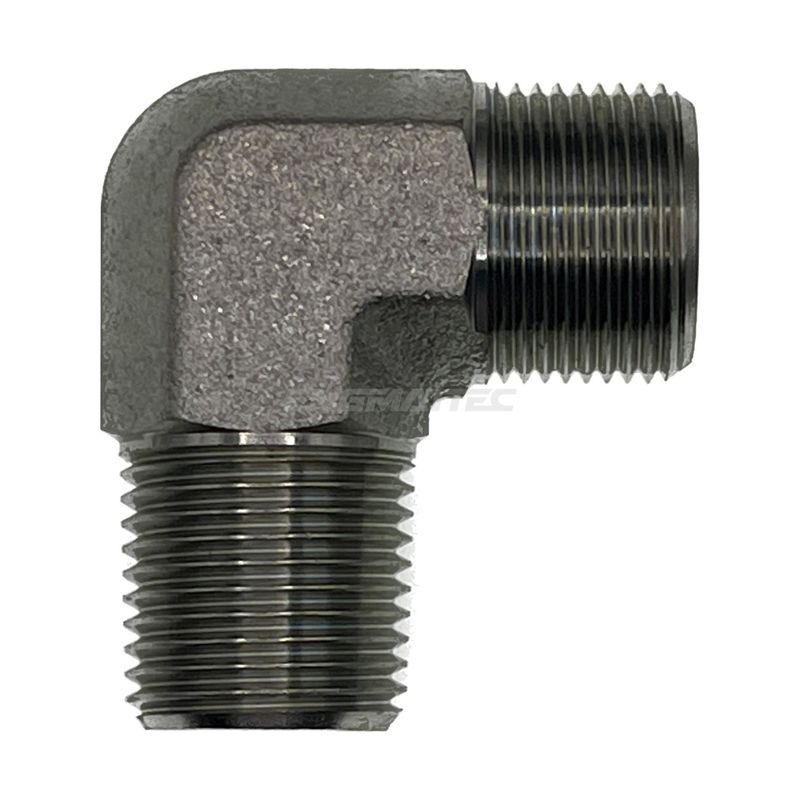 BSP Tapered Male x Metric Heavy Male 90° Compact BSP Tapered Male x Metric Heavy Male 90° Compact