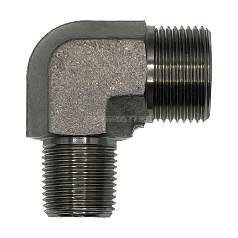 BSP Tapered Male x Metric Light Male 90° Compact BSP Tapered Male x Metric Light Male 90° Compact